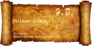 Holman Diána névjegykártya